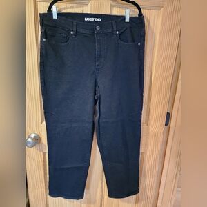 Women's Land's End black jeans size 18w with stretch.